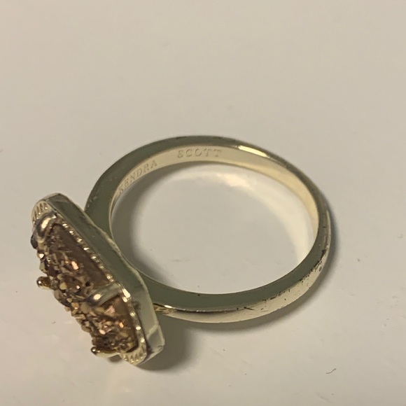 Gold Kendra Scott Drusy ring - Picture 2 of 6